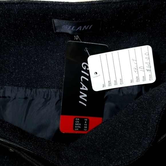 Gilani Women's A-line Flared Midi Skirt Size 10 With Belt Black - Picture 7 of 9